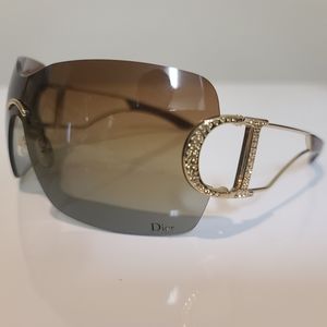 Y2K AUTHENTIC CHRISTIAN DIOR JOHN GALLIANO “DIORLY 1” RIMLESS SHIELD SUNGLASSES